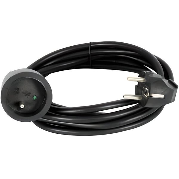 Elkabel 2P+T 5,00 m svart