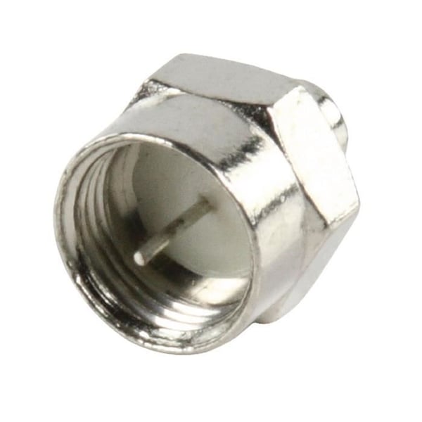 Anslutningskontakt Hane F - VALUE LINE - Silver - Metall - 75 Ohm - Typ F-lock