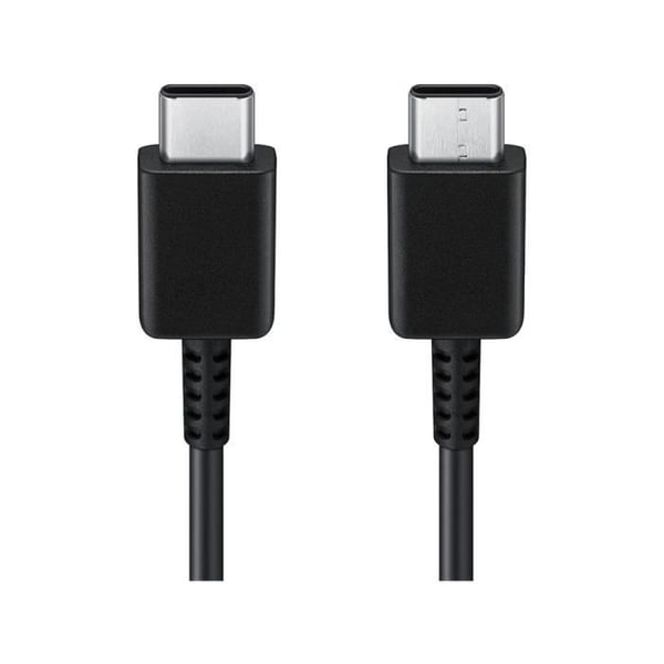 USB-C till USB-C Strömförsörjning 60W Supersnabbladdning 3A 1m Samsung Laddningskabel Svart