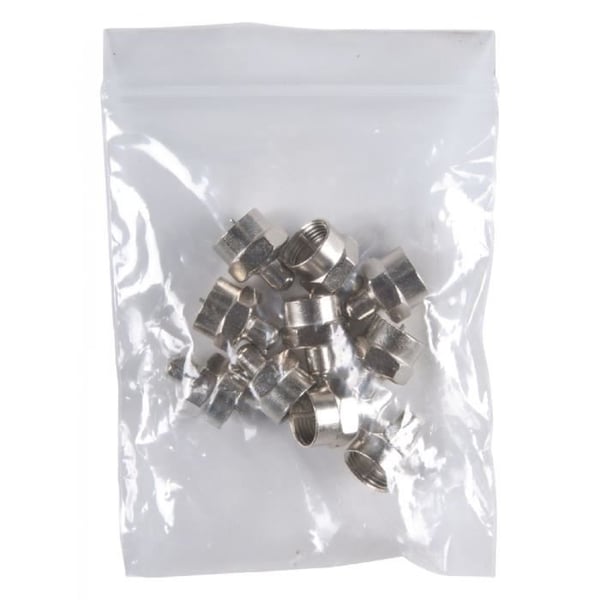 Anslutningskontakt Hane F - VALUE LINE - Silver - Metall - 75 Ohm - Typ F-lock