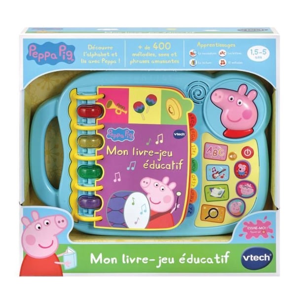 VTECH Educational Game Book - Peppa Pig - Roliga ljud - 14 sidor med berättelser och spel