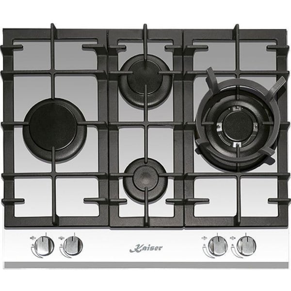 Gas spisplatta - Kaiser - KCG 6394 W Turbo - 60 cm - Härdat glas - Automatisk tändning