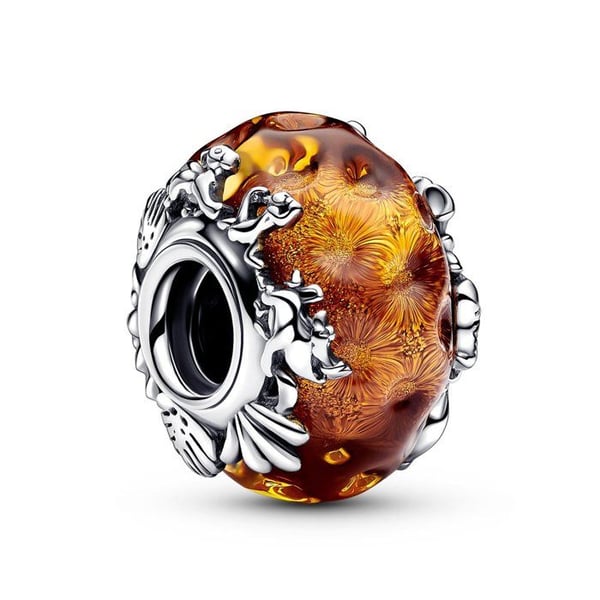 Hänge Dam - PANDORA - 793252C00 - Silver 925/1000 - Glas - Färg Orange