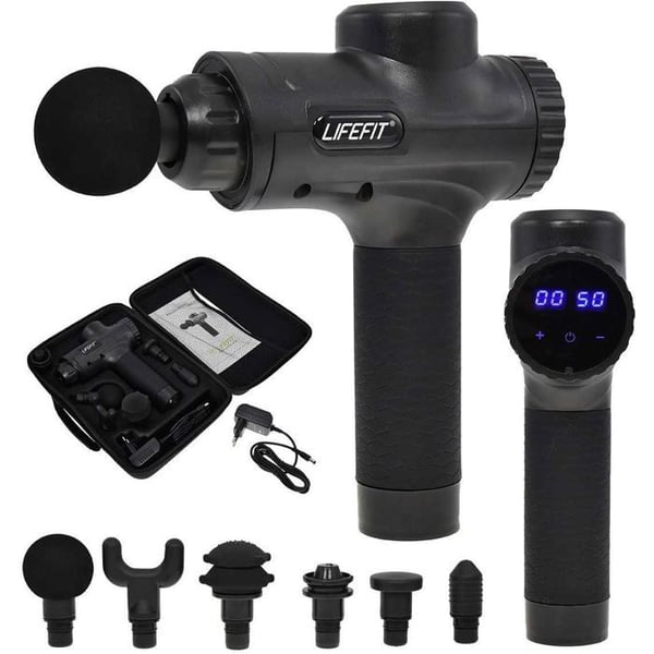 Massagepistol - LIFEFIT - SPORTY - 30 hastigheter - Pekskärm - Autonomi 3 h