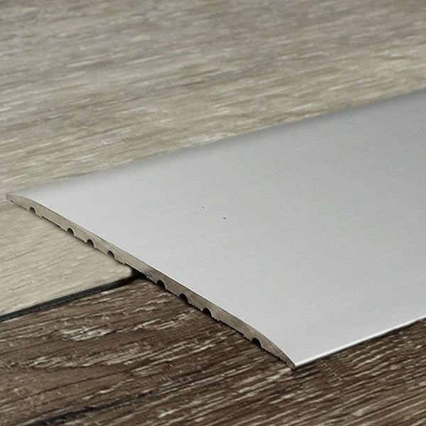 Tröskelband Alu anodiserad Silver L 80 mm H 3.5 mm Lång 1000mm Klistermärke
