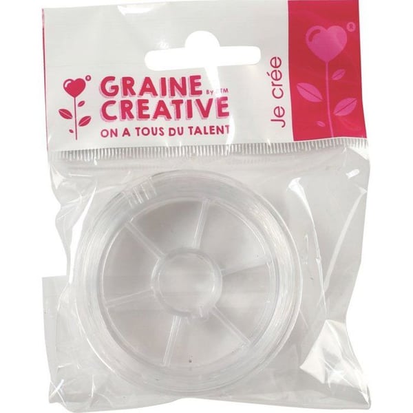 Graine Créative - Spole nylontråd Ø 0,5 mm Transparent 25 m