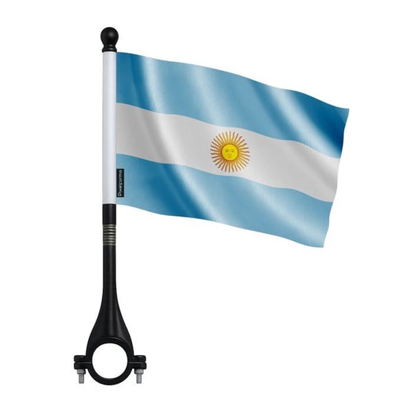 Argentinsk Cykelflagga i Polyester – 14 x 21 cm – Cykel Flagga – 10 stycken