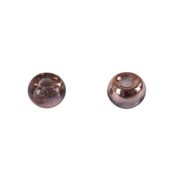 Metalliska stenpartier. med stort hål, ø5,5mm, koppar, hål ø2mm, Box med 80 st