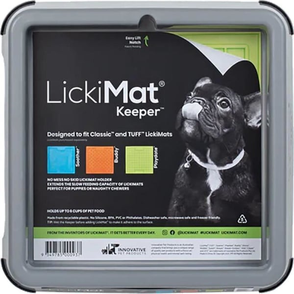 Mat för Mat - LICKIMAT - Inomhus Hållare - Hund - Grå - Plast - Inomhus