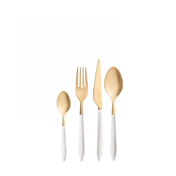 Bestick - ARES - Ares Gold - Rostfritt stål 18/10 - PVD-guldfinish - 24 bitar