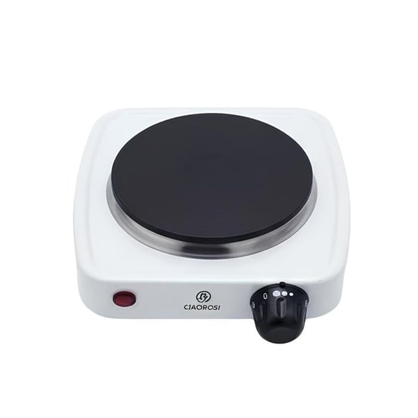 Mini-elektrisk spisplatta - AVIZAR - 500W - 5 temperaturinställningar - Vit - Rotationsknapp