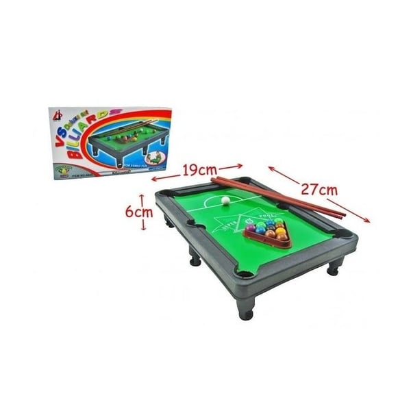Billiardspel - EUROWEB - Miniatyr 27 cm - 2 köer - 11 bollar - För barn från 3 år