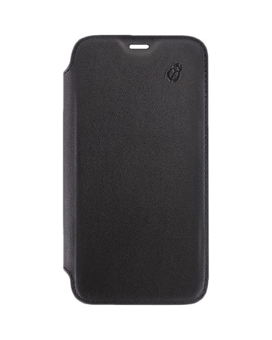 iPhone 11 Pro Max Väskan - Beetlecase - Läder - Svart - Kortfack - Trådlös laddning