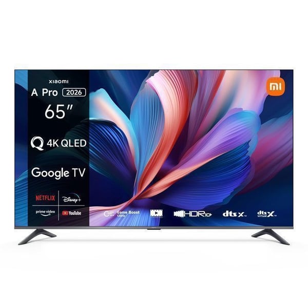 XIAOMI TV A Pro 65 [Energiklass F] - TV - 165 cm (65 Tum) - 4K UHD QLED - Smart TV & Google TV - Röststyrning