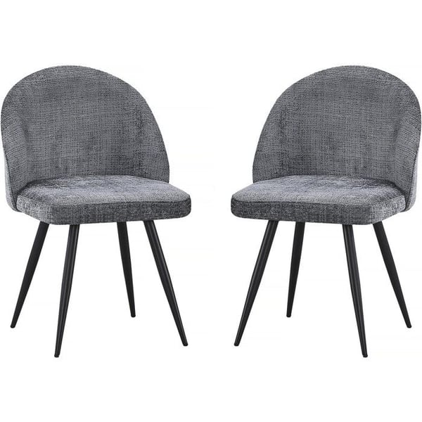 Set med 2 tygstolar "Samuel" - 53 x 51 x 82 cm - Grå