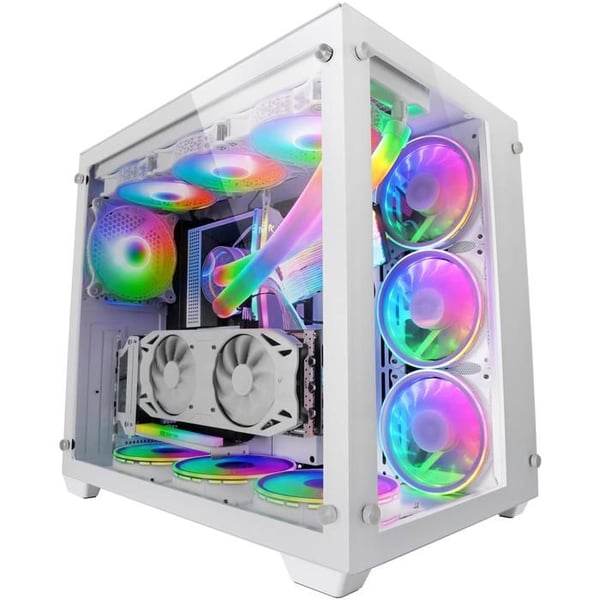 Tour Gaming Custom XXL E-ATX - Mars Gaming - MCV3 - Härdat Glas - Modulärt Ram - Vit