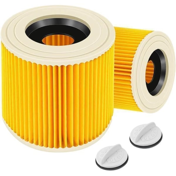 Filter - Phonillico® - Karcher WD2 WD3 - Pack of 2 - Compatible - Easy to install