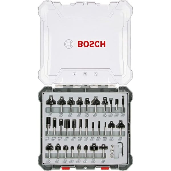 Coffret med 30 blandade fräsar med en Ø av 6 mm - BOSCH - 2607017474 Coffret med 30 blandade fräsar med en Ø av 6 mm - BOSCH - 2607017474