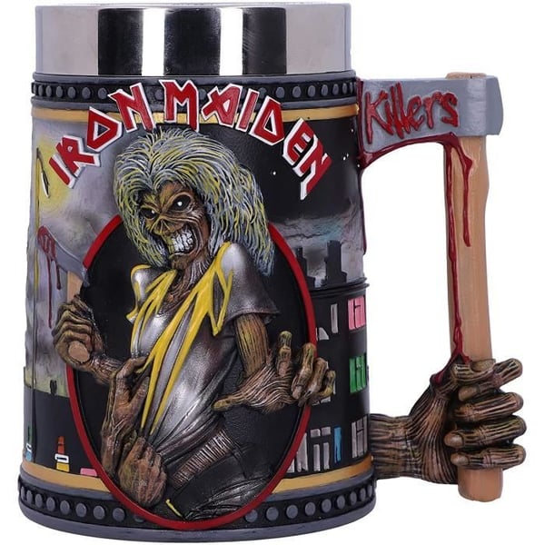 Nemesis nu officiellt licensierad Iron Maiden The Killers Eddie Album Tankard, svart, 15,5 cm