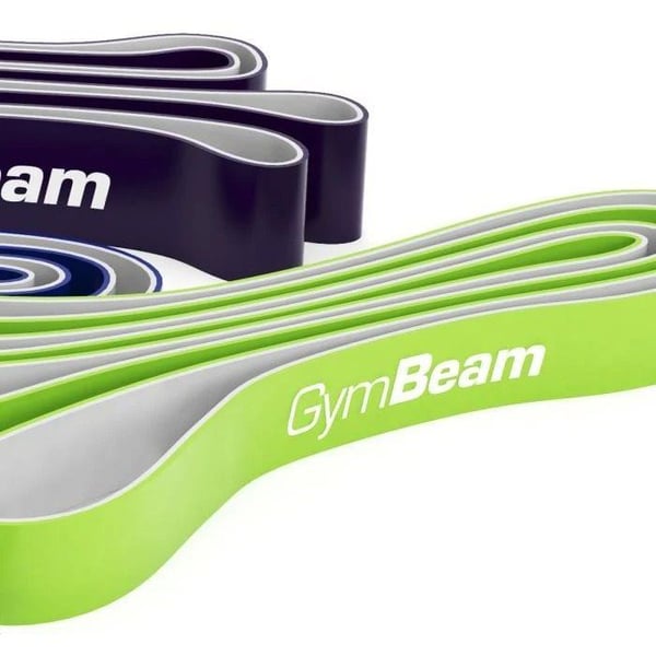 Träningsgummi - GYMBEAM - DuoBand - Motstånd 9 till 54 kg - Längd 208 cm - 4 förlängningar