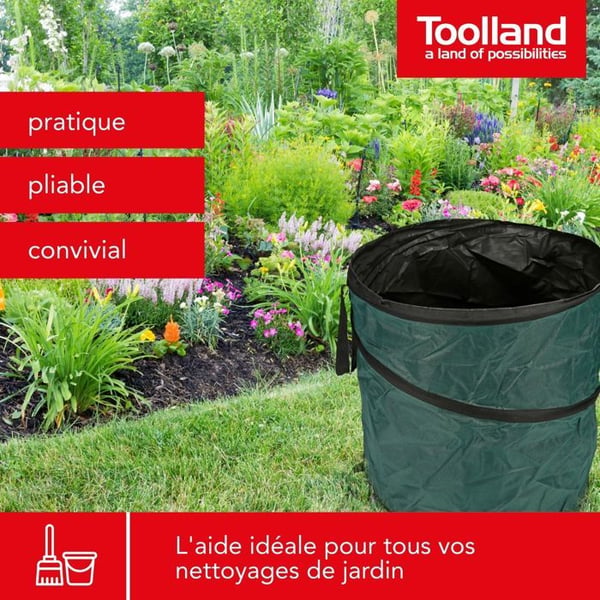Trädgårdsavfallspåse. pop-up väska 123 liter.