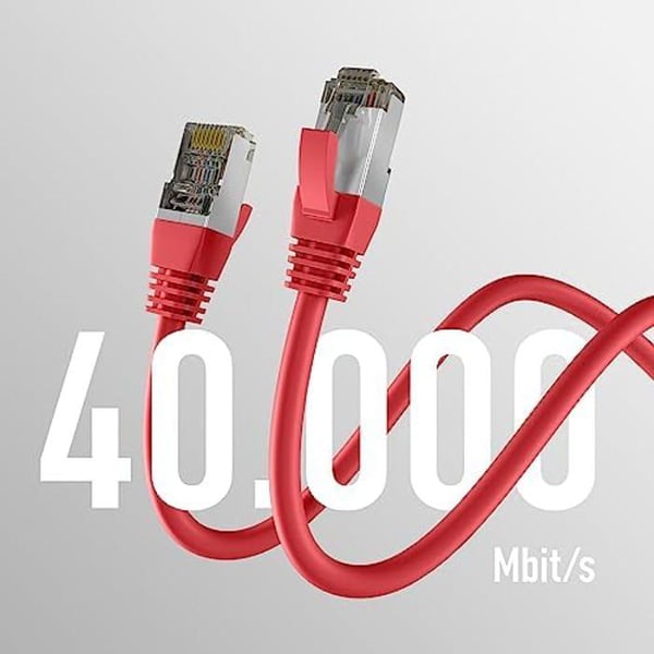 Nätverkskabel - EFB-Elektronik - CAT. 8 - 1 m - 40 Gbit/s - PoE-överföring