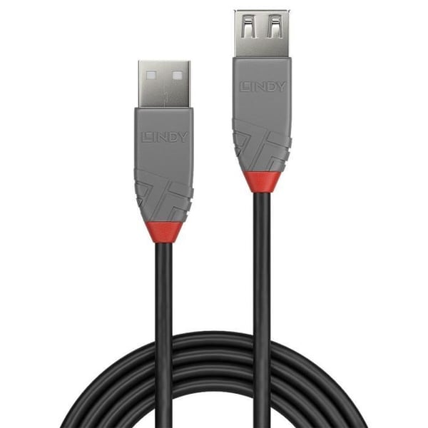 LINDY USB 2.0 förlängningskabel typ A - Anthra Line - 5m
