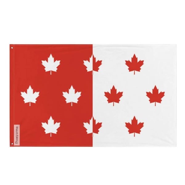 Flagga - Förslag på nationell - Kanada - 90x150cm - Polyester - Tryck på båda sidor