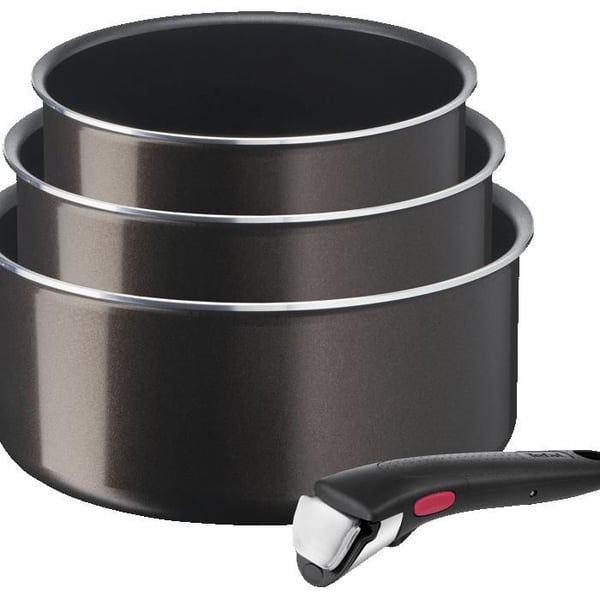 Tefal Ingenio Easy Plus Lot 3 kastruller 16/18/20 cm (1,5/2,1/3 L) + avtagbart handtag, stapelbar