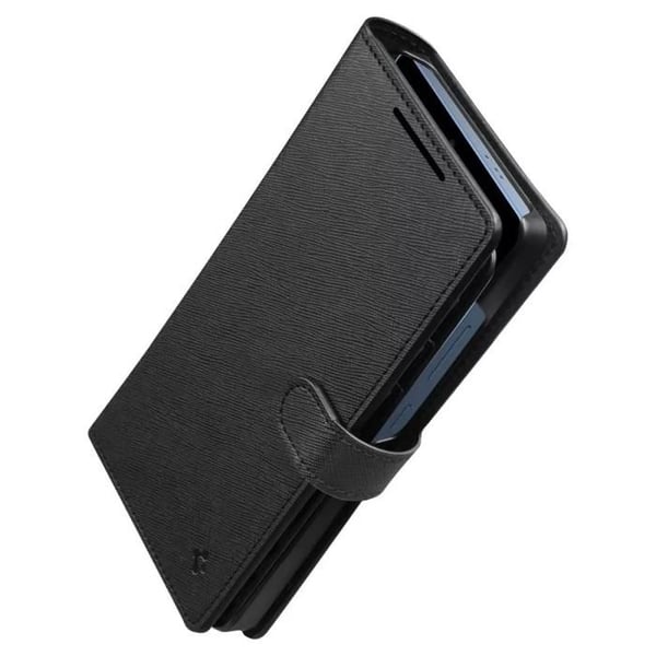 Cover Etui pung - Spigen - S - Samsung Galaxy S25 Ultra - PU læder - Sort - Magnetisk