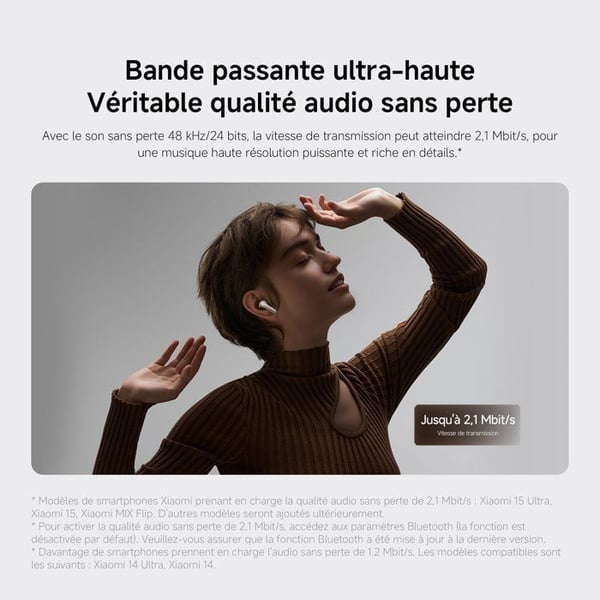XIAOMI Buds 5 Pro Titan - Trådlösa hörlurar - Trippel Hi-FI 11 mm-drivrutin - Aktiv brusreducering ANC 55 DB och ENC 15 m/s