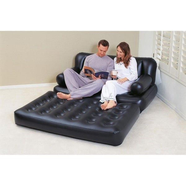 TD® uppblåsbar bäddsoffa 152 x 64 x 18,8 cm Hopfällbar uppblåsbar utomhussoffa