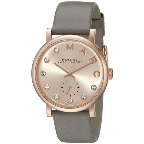 Klocka - MARC JACOBS - MBM1400 - Svart läder - Fodral i rostfritt stål - Analog kvarts