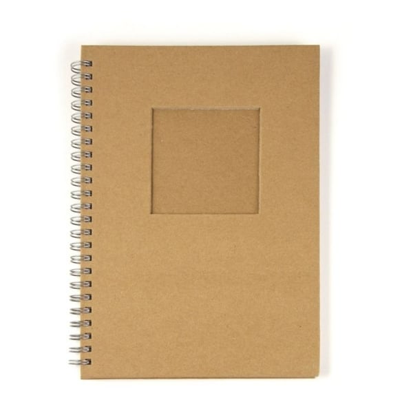 Anteckningsblock, med passepartout-utskuret, f.h., Fyrkantig, DIN A6, 60 ark, 70g / m²