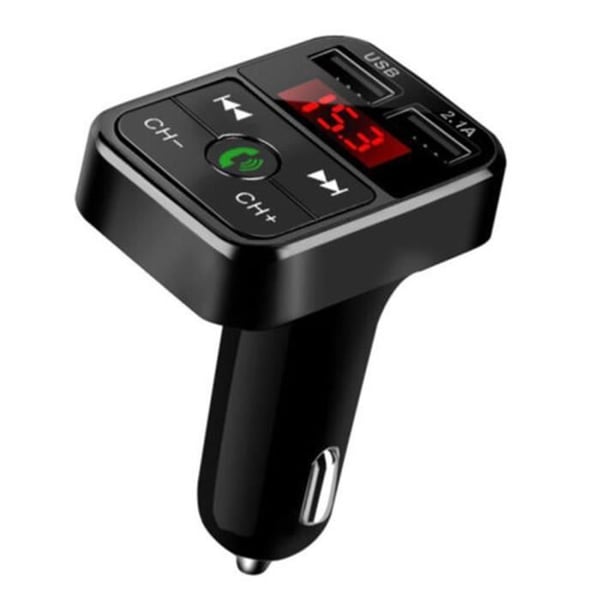FM Bluetooth transmitter - Radio adapter - USB charger - MP3 player - Hands-free - Black