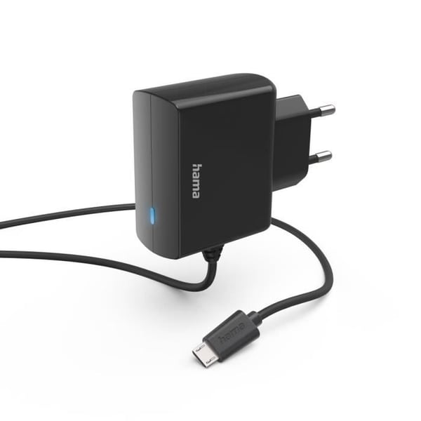 Laddare - HAMA - 00201617 - Micro-USB - 6 W - Svart