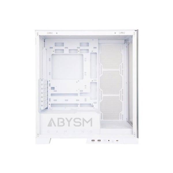 Abysm Gaming Danube Sava H500 Vit Kasha Kristall Tempererad USB 3.0 ARGB Vit