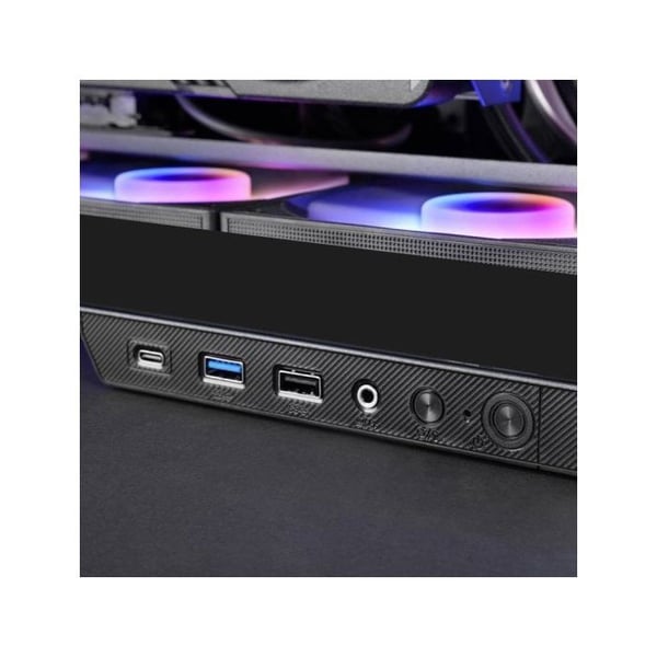 MARS GAMING MC-3GFPRO, Gamingchassi ATX, Trippla Silverat, 2X ARGB-fläktar 120mm, Vertikalmontering av grafikkort.