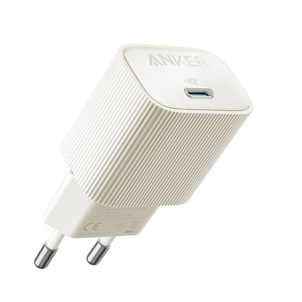 USB C-laddare - Anker - Nano - 30 W - PIQ 3.0 Snabbladdning - Vit