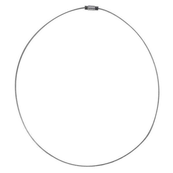 Halsband med skruvlås, 43 cm, 1 st, platina