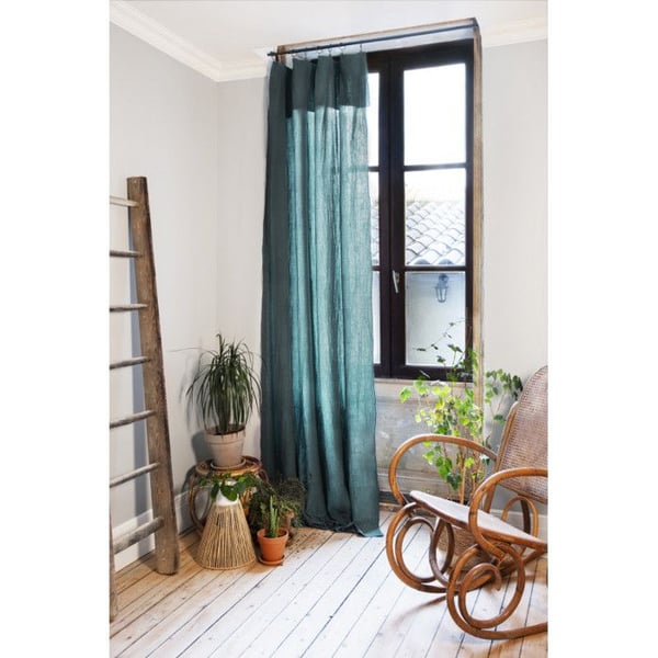 Justerbar gardin + 8 klämringar "Gaîa" 140 x 300 cm "Cotton Gauze" - Gaïa Canard
