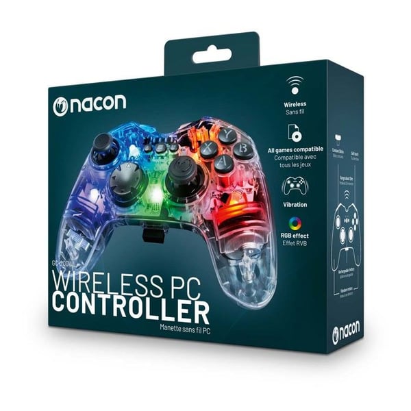Peli-ohjain - NACON - GC-200 RGB - Langaton 2.4GHz - Monivärinen - Sisäänrakennettu värinä