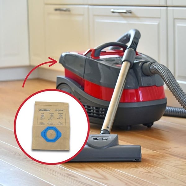 SOS Accessoire Låda med 5 papperspåsar GS/GM80 för Dammsugare 82095000 NILFISK