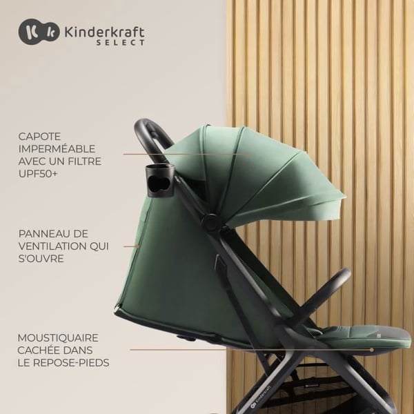 KINDERKRAFT - Barnvagn Nubi 2 Grå
