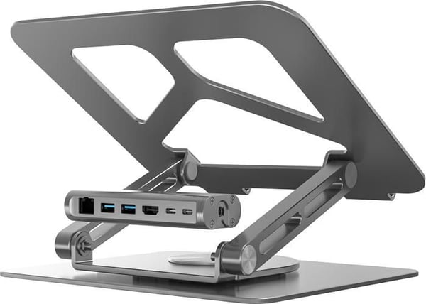 UNITEK Hub USB 3.1 tyypin C 2 porttia USB 3.0 - RJ45 - HDMI 4K - PD 100W kannettavalle tietokoneelle tarkoitettu tuki