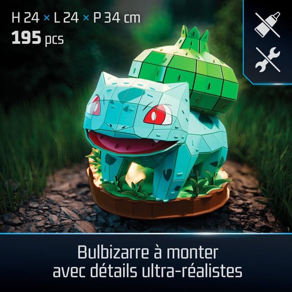 4D Bygg - Pussel 3D - Bulbizarre Pokémon - 195 bitar - 24 cm - från 12 år