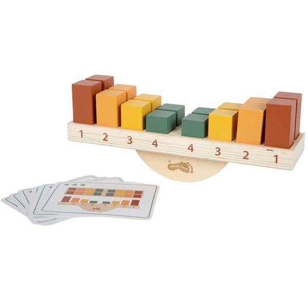Utbildande leksak - SMALL FOOT COMPANY - Montessori balansspel - FSC trä - 16 färgglada block - Från 3 år och uppåt