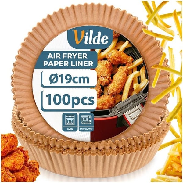 Ugnsfolie air fryer - Universell - Rund 19cm - 100 stycken - Värmeresistent non-stick