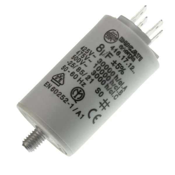 Torktumlars kondensator - VEDETTE - 8MF 450V - Universell - Vit