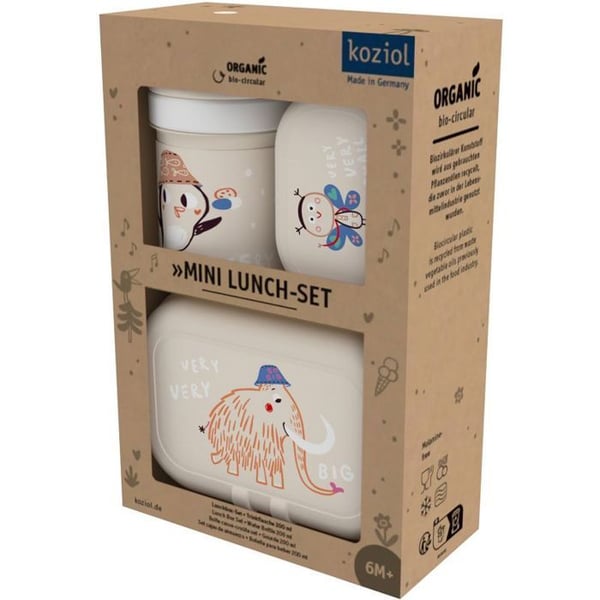 Set - KOZIOL - HOP ON AT HOME - Flaska 200 ml - Lunchlåda - 3 delar